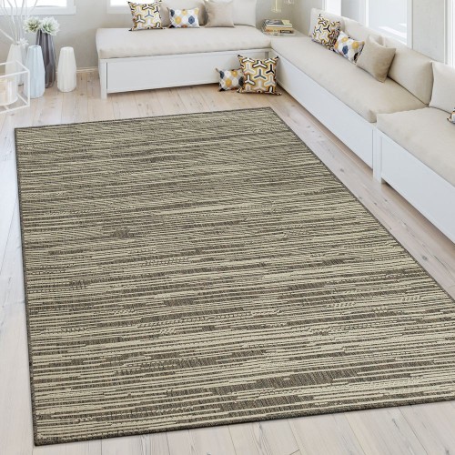 Flachgewebe Teppich Indoor Outdoor-Teppich Sisal Optik Einfach Gemustert Grau 