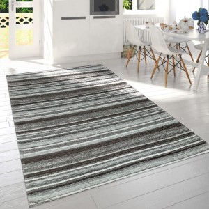 Teppich Modern sehr beliebt dezente Farbe Grau Silber meliert Wohnzimmerteppich 
