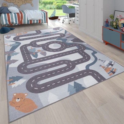 Kinder-Teppich Kinderzimmer Straßen-Motiv