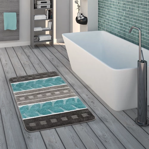 Badematte Kurzflor-Teppich Badezimmer Muster