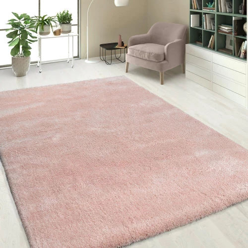 Hochflor Shaggy Teppiche Einfarbig Pink
