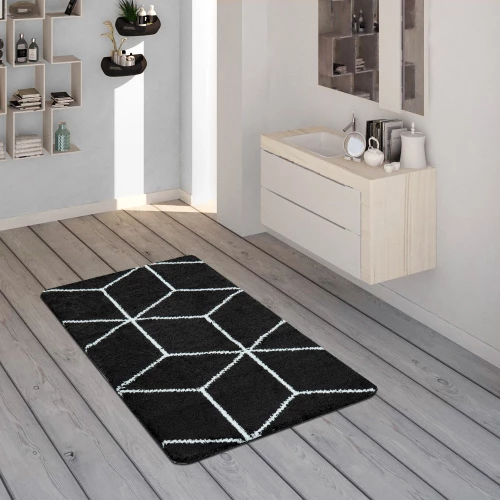 Badematte Teppich Für Badezimmer Mit Rauten-Muster