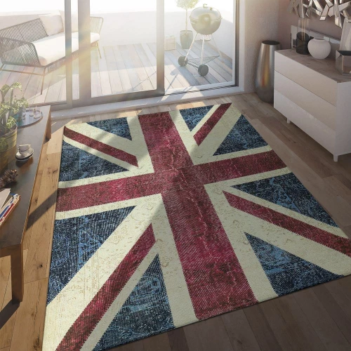 Flachgewebe Teppich Englische Flagge
