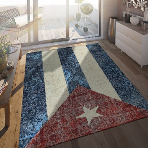 Flachgewebe Teppich Kubanische Flagge