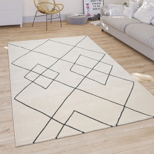 Teppich Wohnzimmer Geometrisches Rauten Muster
