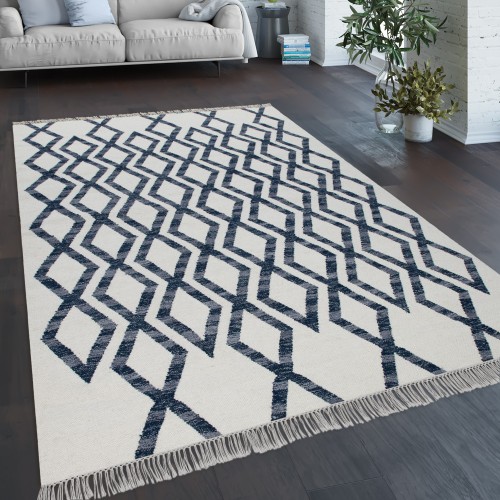 Teppich Wohnzimmer Geometrisches Muster Handgewebt