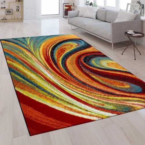 Designer Teppich Abstrakte Optik Multicolor
