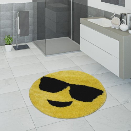 Badematte Badezimmer mit Smiley Emoji-Motiv