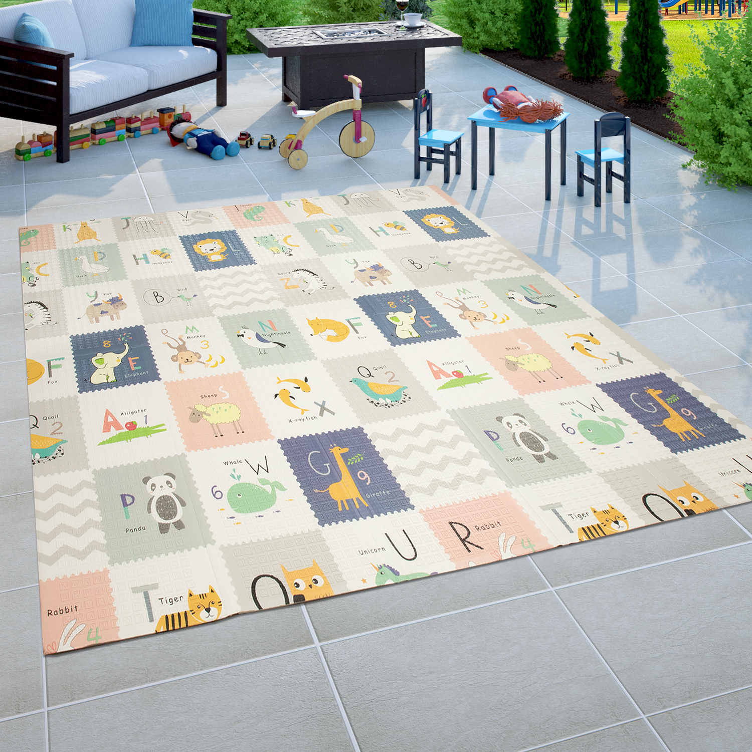 Kleeblatt Bodenteppich Babyboden Spielmatte Baumwolle Krabbeln Sicherheitsak t5b 