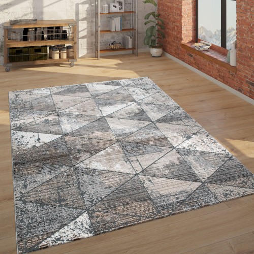 Teppich Rauten-Design 3-D-Look Wohnzimmer