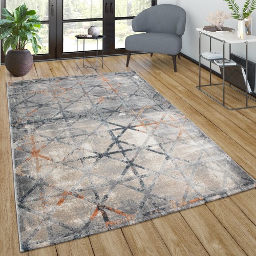 Teppich Wohnzimmer Vintage Geometrisches Muster