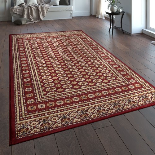 Teppich Orientteppich Wohnzimmer Klassische Optik Orientalisch Ornamente Rot 
