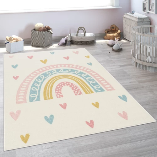 Kinderteppich Teppich Kinderzimmer Mädchen Pastell