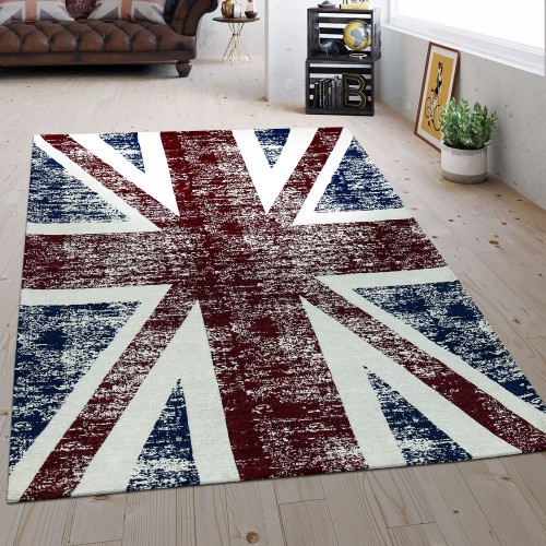 Flachgewebe Teppich UK Flagge Multicolor