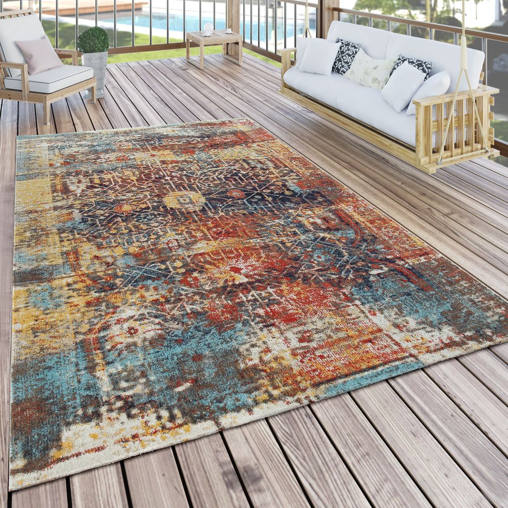 Teppich Für In & Outdoor Küchenteppich Terrasse Im Ethno Design Modern 